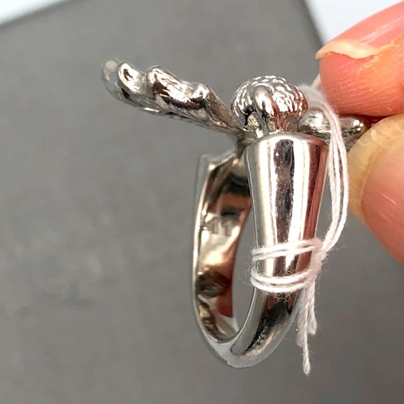 ALEXANDER MCQUEEN STERLING SILVER ACORN SKULL RING - Picture 10 of 15